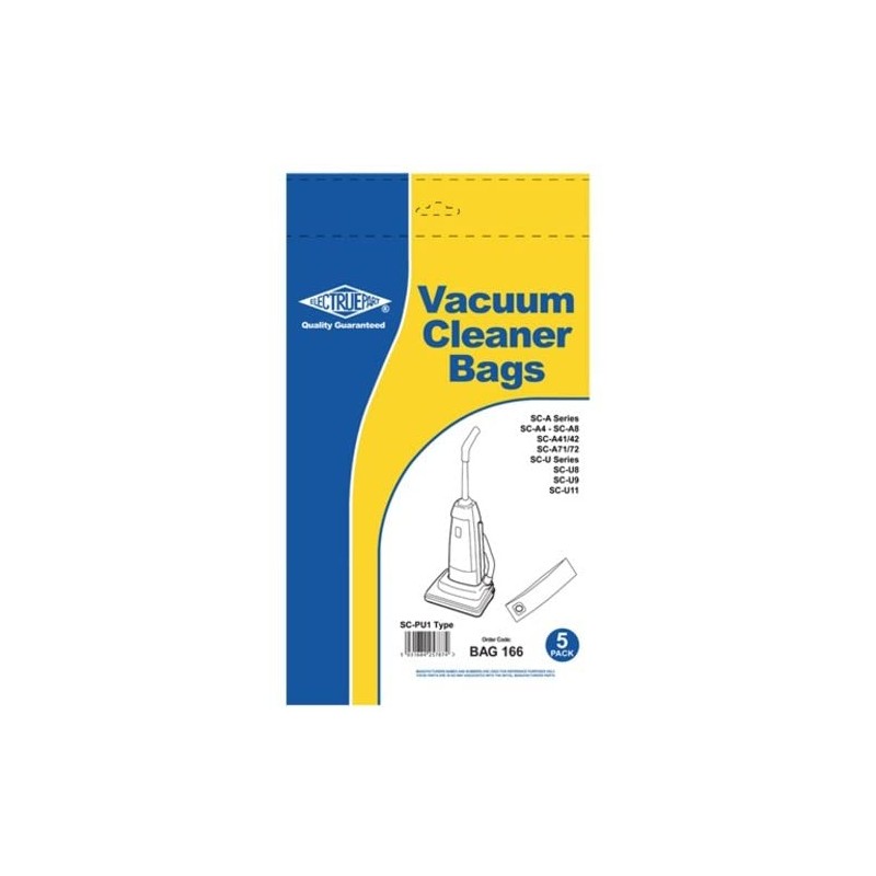 Electruepart Vacuum Bags to fit Sanyo SCU10/11 5 Pack