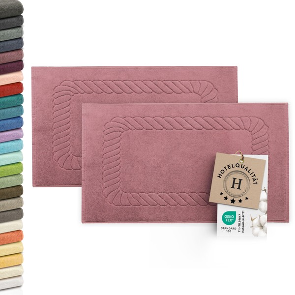ZOLLNER Bath Mats, Set of 2, Soft and Absorbent Shower