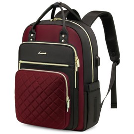 LOVEVOOK Laptop Backpack Purse for Women, 15.6" Laptop Bag for Travel with USB Port, Water Resistant Lightweight Daypacks for College Work Business, Nurse Teacher Computer Backpacks