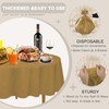 D&Z 6 Pack Gold Plastic Tablecloth Table Cloth 84" Round