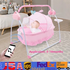Electric Baby Swing Motorized bluetooth Music Cradle Bed Rocker Chairs Portable