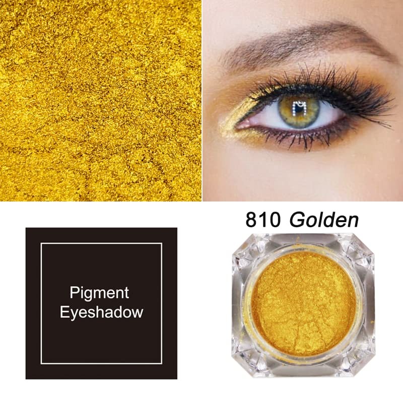 TWOMODE Eyeshadow Pigment Powder Eye Makeup (810 Golden)
