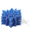 SULOLI 12PCS Glitter Snowflake Hanging Decorations(Royal Blue)