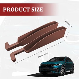 Lyxheth 2PCS Car Seat Gap Filler, Seat Gap Organizer, Multi-Function Car Side Seat Gap Filler for Prevent Items Falling, Universal Car Seat Storage Organizer Between Seats Fit Most Cars SUVs (Brown)