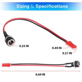 Electric Scooter Charger Port for GOTRAX Gxl V2, Xr Elite, Xr Ultra, Apex, Rival Scooter,2 Cable Power Supply, Replacement Parts for Electric Scooter Charger