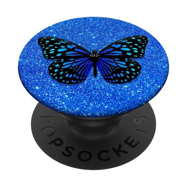 Blue Butterfly Glitter PopSocket Glitter Pop Base Glitter PopSockets with