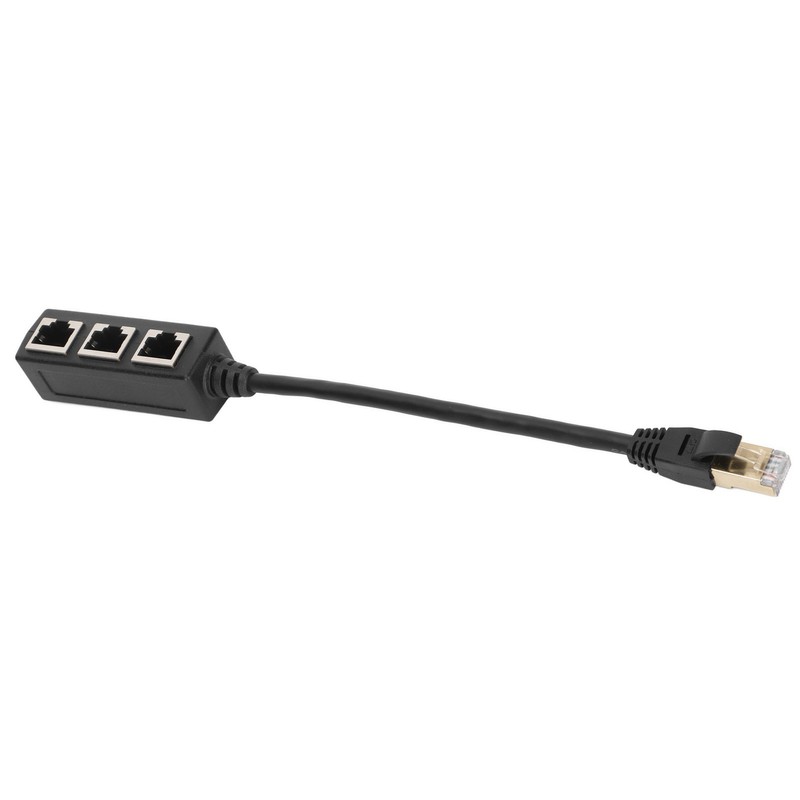RJ45 Ethernet Adapter Cable Extension 1 to 3 Port Excellent