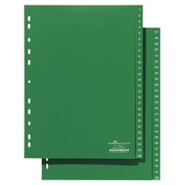 Durable 615705 1-52 Index File with Printed Tabs for A4 Sheets - Green
