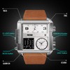 SKMEI Men's Digital Sports Watch, LED Square Large Face Analog