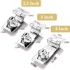 Litensh 4 Inch Right Angle Hasp Lock with Key Alike,