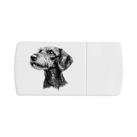 'Standard Wire-haired Dachshund' Pill Box with Tablet Splitter (PI00032814)
