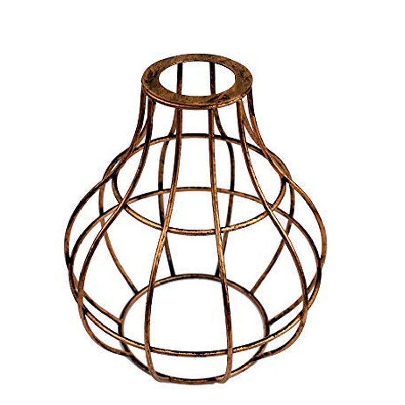 LEDSone Modern Easy Fit Geometric Vase Shape, Metal Wire Cage