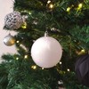 Plastic Christmas Bauble Diameter 8 cm White Decorative Bauble Christmas