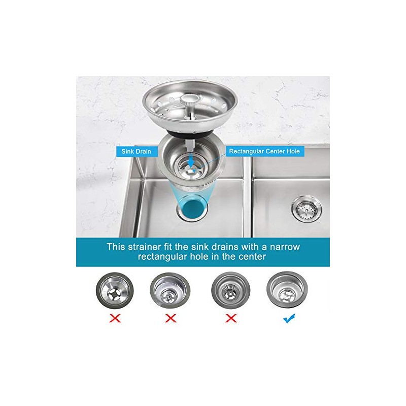 Kitchen Sink Drain Strainer 6 Pack Stainless Steel Sink Stopper,