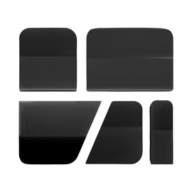 KVAEY 5 in 1 PPF Squeegee Kit, Anti-Scratch Flexible Soft Matte TPU Coating Scraper Kit, Small Tint Squeegee Water Blade Scraper for Paint Protection Film Household Cleaning (Black)