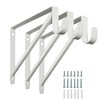 Heavy Duty Closet Shelf and Rod Brackets (White, 3 pack)