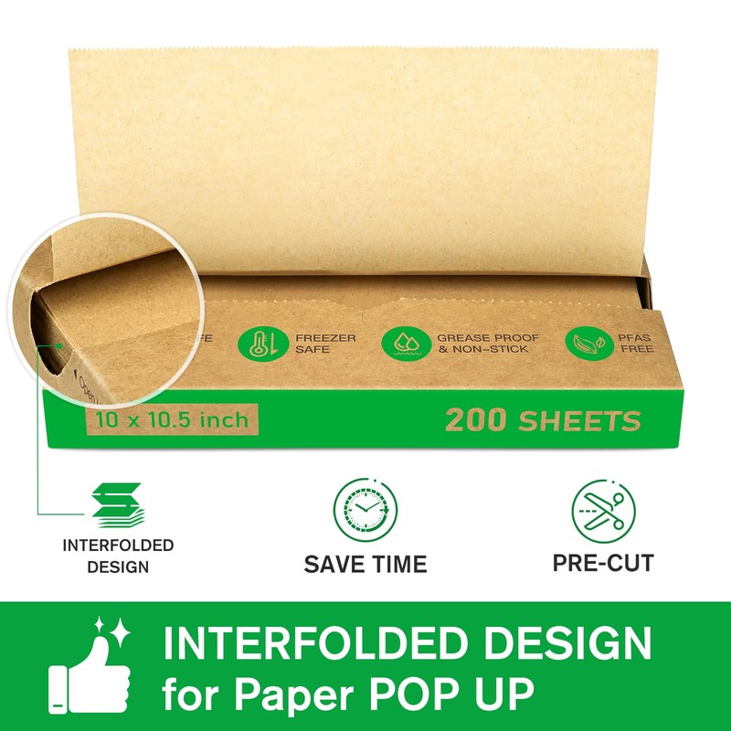 EcoDispose Precut POP UP Deli Paper Sheet Pack of 200,