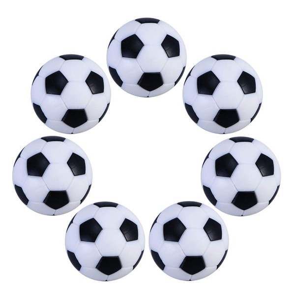 WINOMO 6PCS 32mm Table Football Balls Balls for Foosball Tabletop Game Mini Black and White Soccer Balls Table Soccer Foosballs Replacements