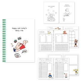 Monolike Happy and Lucky 4 Month Study Planner, Reading - Academic Planner, Weekly & Monthly Planner, Study plan