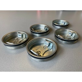 Tri Sure 2" Steel Drum Cap Bung Plugs 55 Gal Barrel Zinc Plated NEW w/ seal 5pk