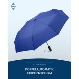 FARE Mini Pocket Umbrella - Premium Umbrella Opens Closes Automatic Flexible Windproof Stable Compact Waterproof Brand Umbrella 60 Years Experience from Germany, Euro blue, modern" or "functional