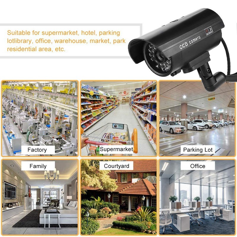 WNSC Cámara de Seguridad Falsa, cámara CCTV Impermeable de 3-6