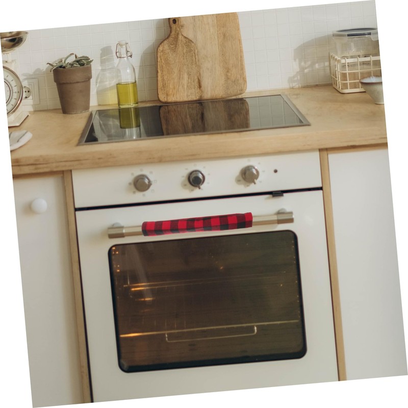 KONTONTY Fridge Door Handle Covers Kitchen Refrigerator Handle Protectors Black