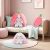 MIAODAM Bunny Stuffed Animal Reversible Cuddle Bunny Stuffed,Christmas Strawberry Bunny