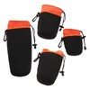 COHEALI 4pcs Camera Lens Pouches Durable Storage Bags with Drawstring