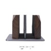 NIRVASH Walnut Wood Vertical Laptop Stand, Dual Slot Wooden Laptop