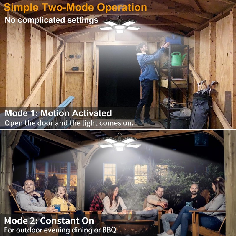 Solar Light for Shed with Constant On & Motion Activated