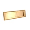 Infinity Decor Georgian Style 10” Solid Brass Sprung Letter Box Postal Plate for Front Doors (Polished Brass)