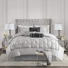 Madison Park MP10-2577 Laurel 7 Piece Comforter Set, Full Grey