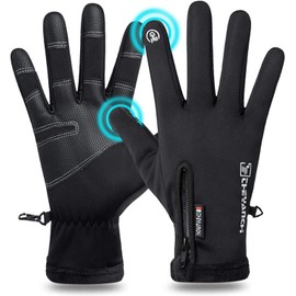 Winter Gloves,Men's Cycling Gloves with Touch Screen Fingers,Winter Thermal Warm Gloves Running Gloves for Men and Women Windproof Water Resistant for Cycling, Skiing H HOME-MART
