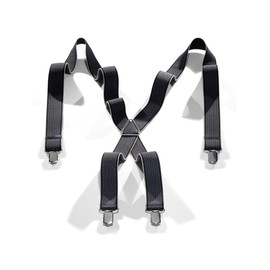 Lloyd Braces 35 mm Patterned 2-Stripes Crossed Metal Cross Size 120, gray