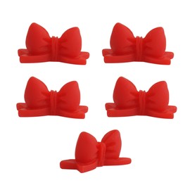 KOYOKOMA 5pcs Nail Brush Holder Brush Holder Ribbon Cute Photography Brush Rest Brush Holder Display Brush Holder Nail Supplies Gel Nail Brush Stand 5pcs Nail Tool (Red)