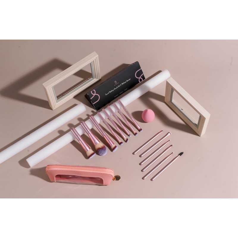BS-MALL 14 Pcs Makeup Brushes Set with 1 Pcs Makeup