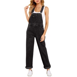 Roskiky Jean Jumpsuit for Women Black Overalls for Women Black Overalls Women Black Jumpsuit Faded Black Size Small