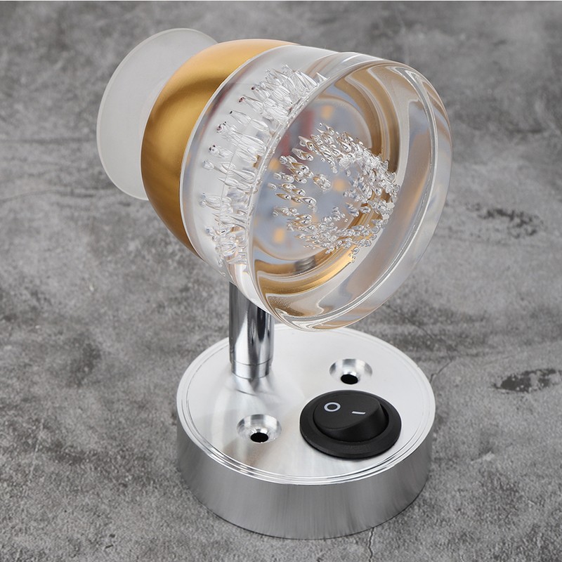 12V-24V LED Dual Heads Spot Light Switch Oval Bedside Reading