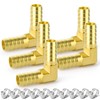 ERGAOBOY Pack of 5 14 mm Brass 90 Degree Angle