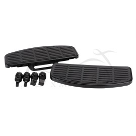 Unbranded/Generic Black Front Rider Floorboards Footboard For Harley Dyna Electra Glide For Yamaha