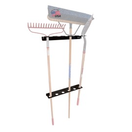 Buyers Products LT37 Hand Rack for Enclosed Landscaping Truck Trailers & Garage or Shed Walls Holds 6 Tools, Heavy Duty Steel, Made In the USA, Lawn Care Equipment, Landscape Tools