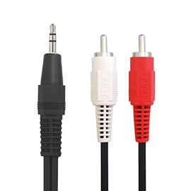 F-Factory Audio Cable, 0.14 inch (3.5 mm), Stereo Mini Plug, RCA (Pin Plug) x 2 (Red / White) 3.3 ft (1 m) Audio Conversion Cable, 3.9 ft (1.0 m) B-2