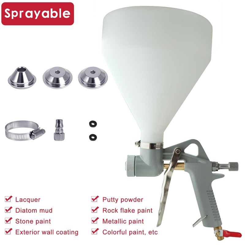 Drywall Texture Sprayer,Air Texture Gun 1.5 Gallon with 3 Nozzle