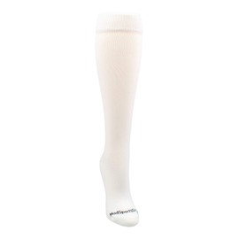 MadSportsStuff Softball Socks with Stitches Over the Calf (White/Red, Medium)