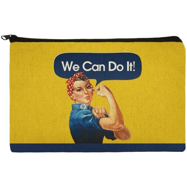Rosie The Riveter Poster World War II Makeup Cosmetic Bag Organizer Pouch