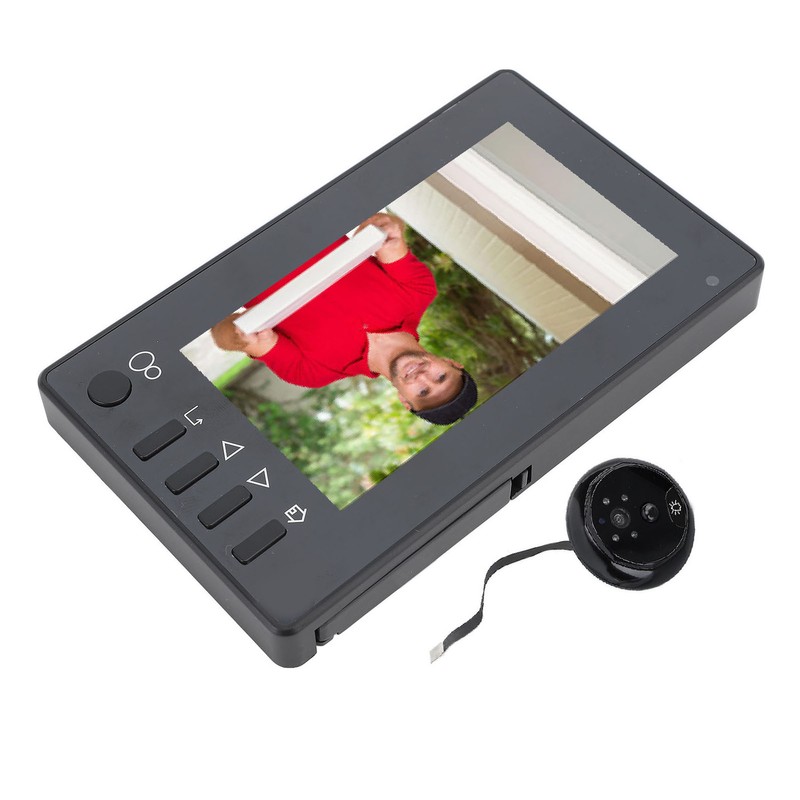 720P Peephole Viewer Door Camera 4.3 Inch Screen 145 Wide