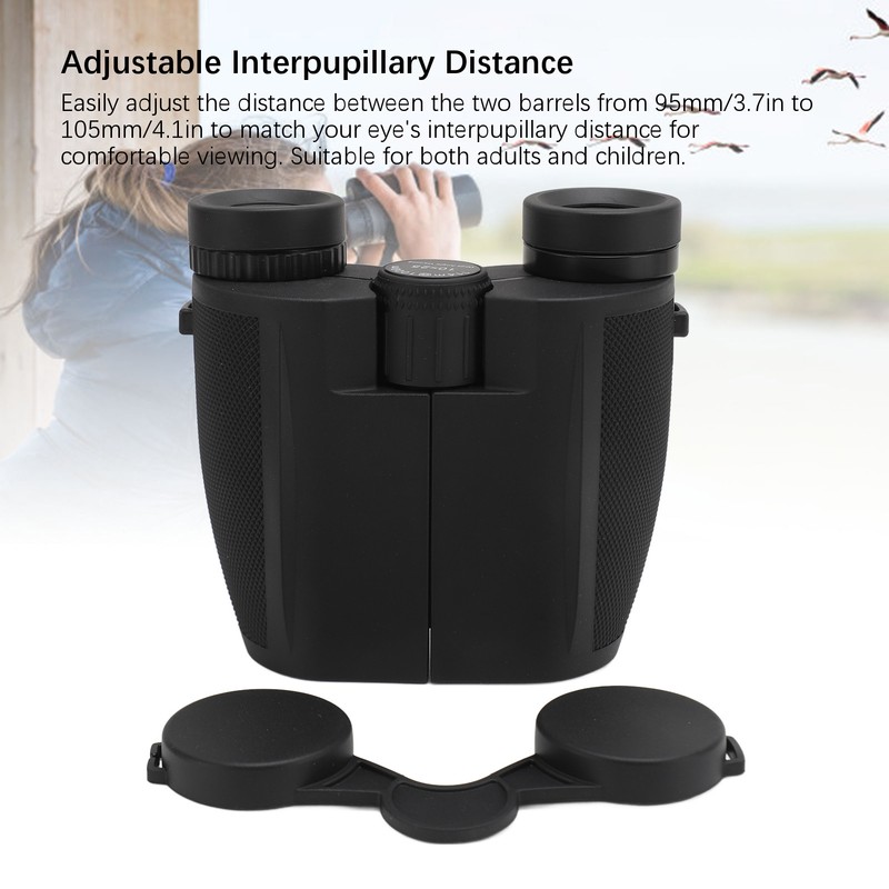 10x25 Compact Binoculars for Bird Watching Accurate Focus Adjustable Pupil