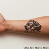 'Gorilla Building Sand Castles' Temporary Tattoo - Water Resistant, Skin-Safe,