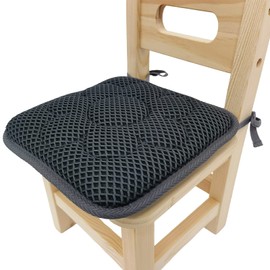 Esme L&H 12 Inch Kids Chair Pads with Ties Breathable 3D Air Mesh Chair Cushion Square Seat Cushion for Kids Chair/School Chair/Wood Chairs
